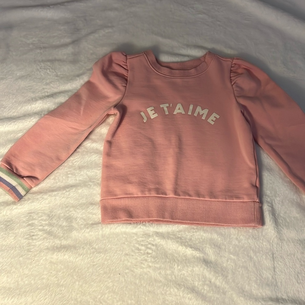 Je T'aime Puff Sleeve Sweatshirt by Janie and Jack